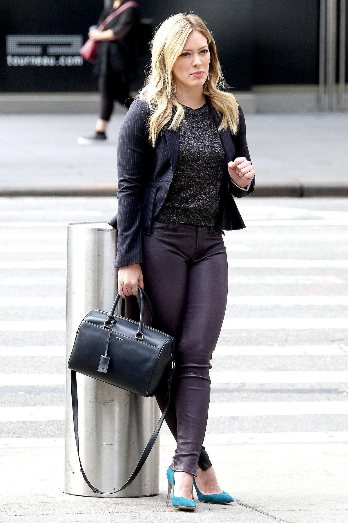 Hilary Duff was spotted on the set of Younger in New York City