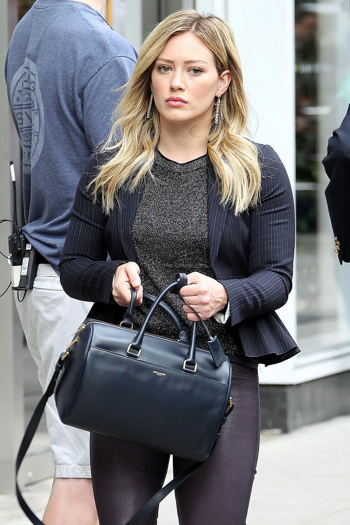 Hilary Duff was spotted on the set of Younger in New York City