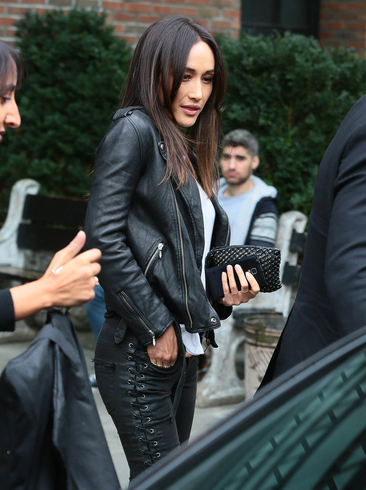 Maggie Q was spotted leaving the Bowery Hotel