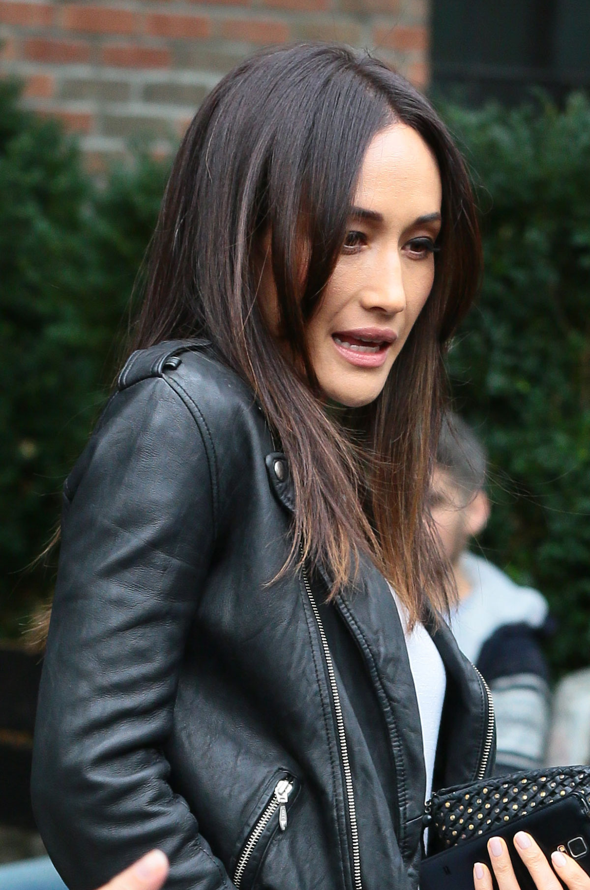 Maggie Q was spotted leaving the Bowery Hotel