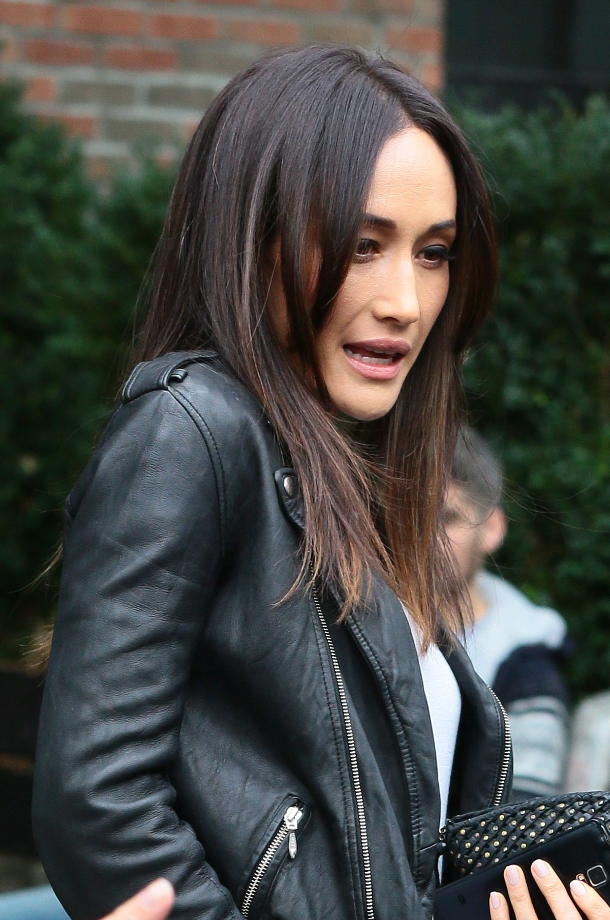 Maggie Q was spotted leaving the Bowery Hotel