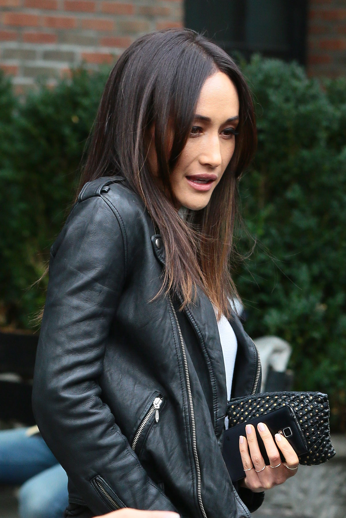 Maggie Q was spotted leaving the Bowery Hotel