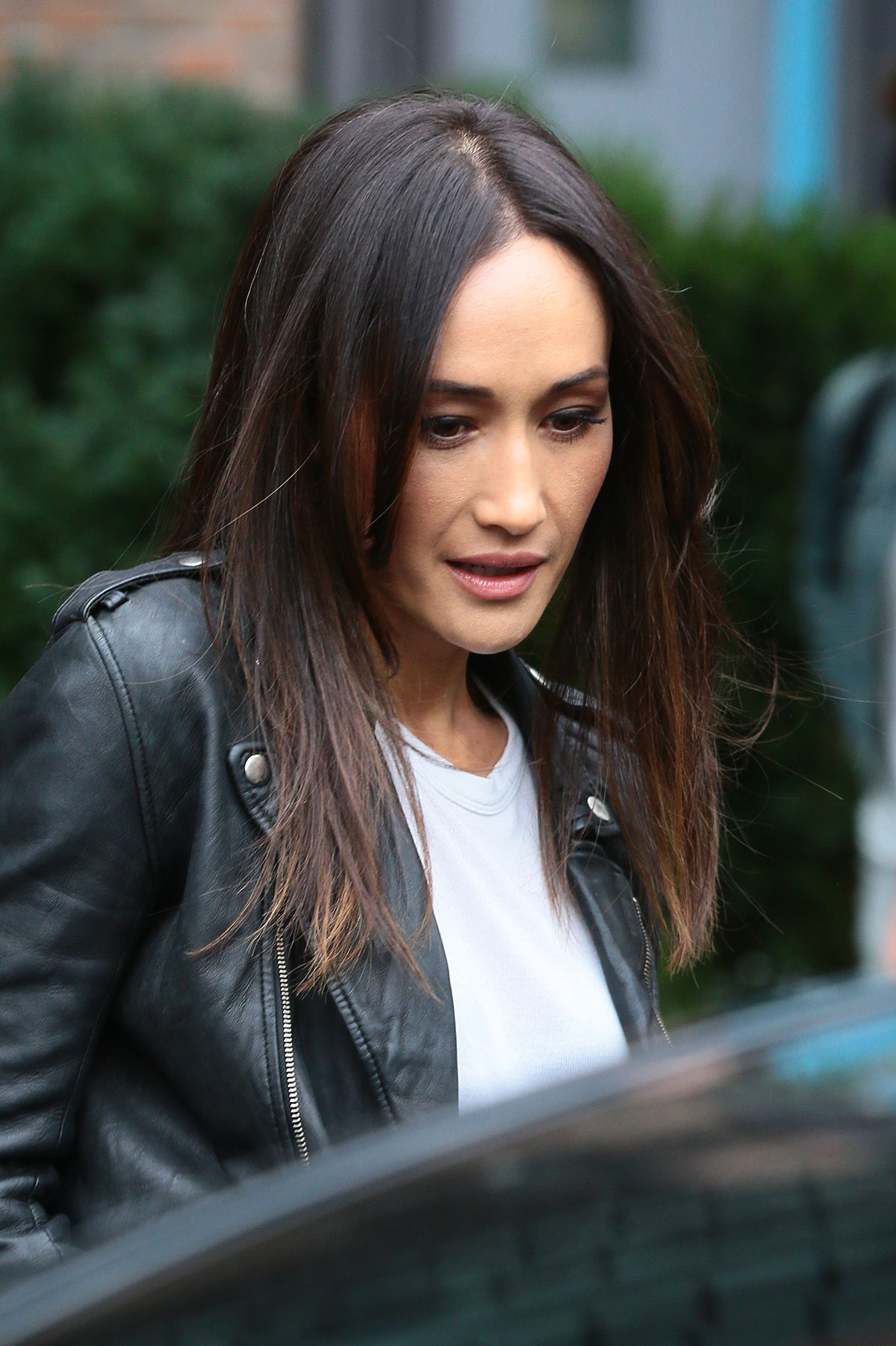 Maggie Q was spotted leaving the Bowery Hotel