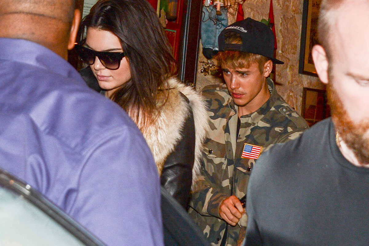 Kendall Jenner was spotted with Justin Bieber leaving Ferdi Restaurant