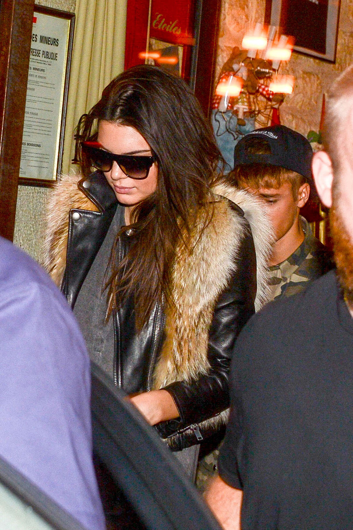 Kendall Jenner was spotted with Justin Bieber leaving Ferdi Restaurant