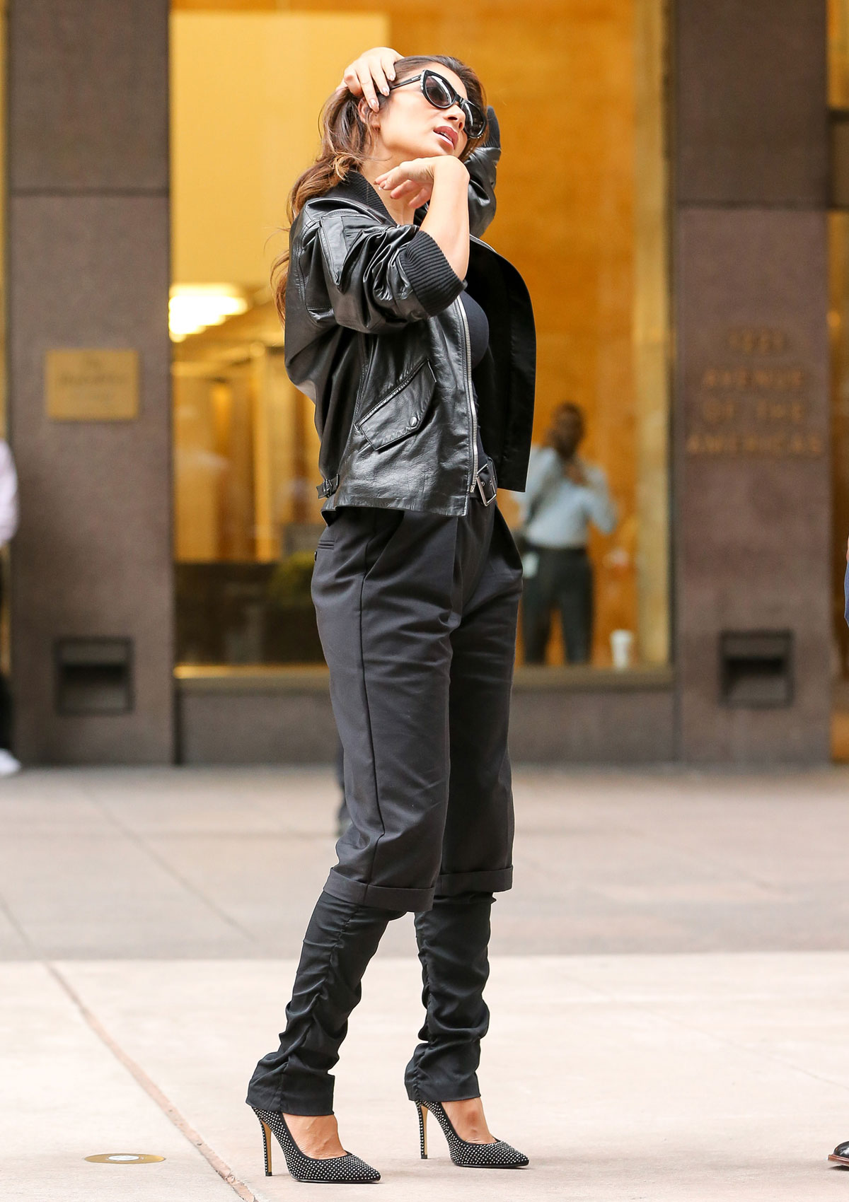Nicole Scherzinger was spotted leaving SiriusXM Radio New York