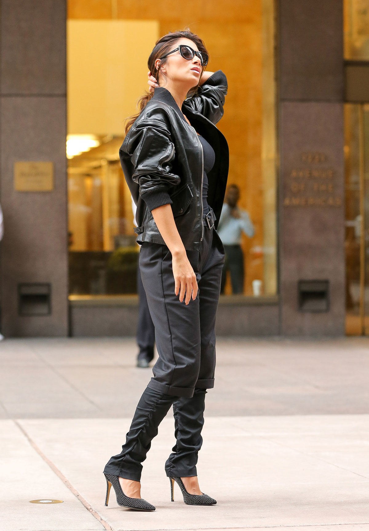 Nicole Scherzinger was spotted leaving SiriusXM Radio New York