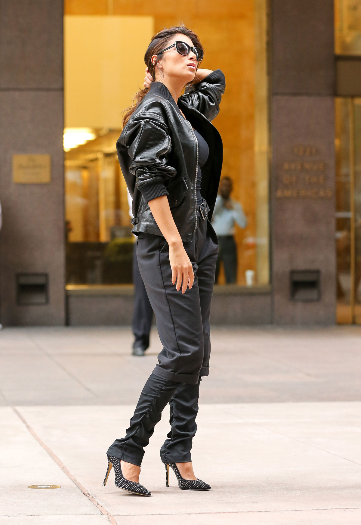 Nicole Scherzinger was spotted leaving SiriusXM Radio New York