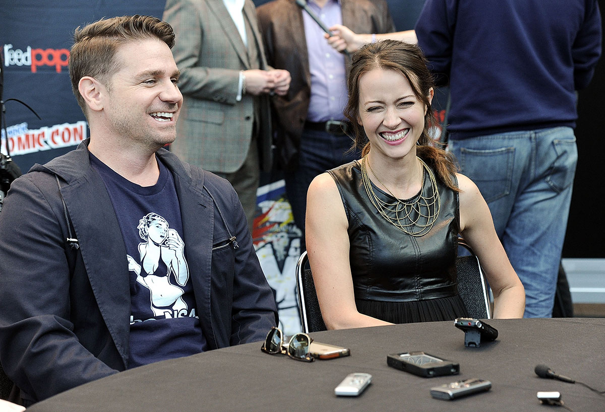 Amy Acker attends CBS Person of Interest Press Line