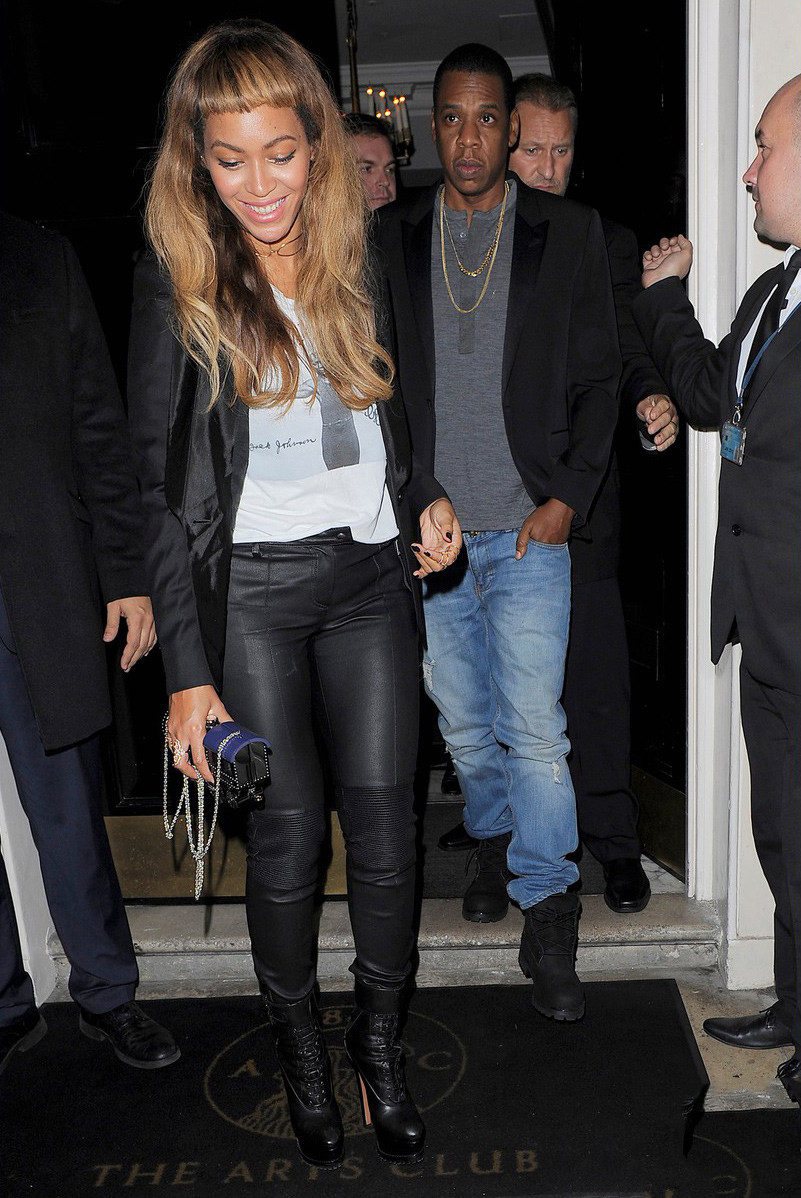 Beyonce leaves the Arts Club in London