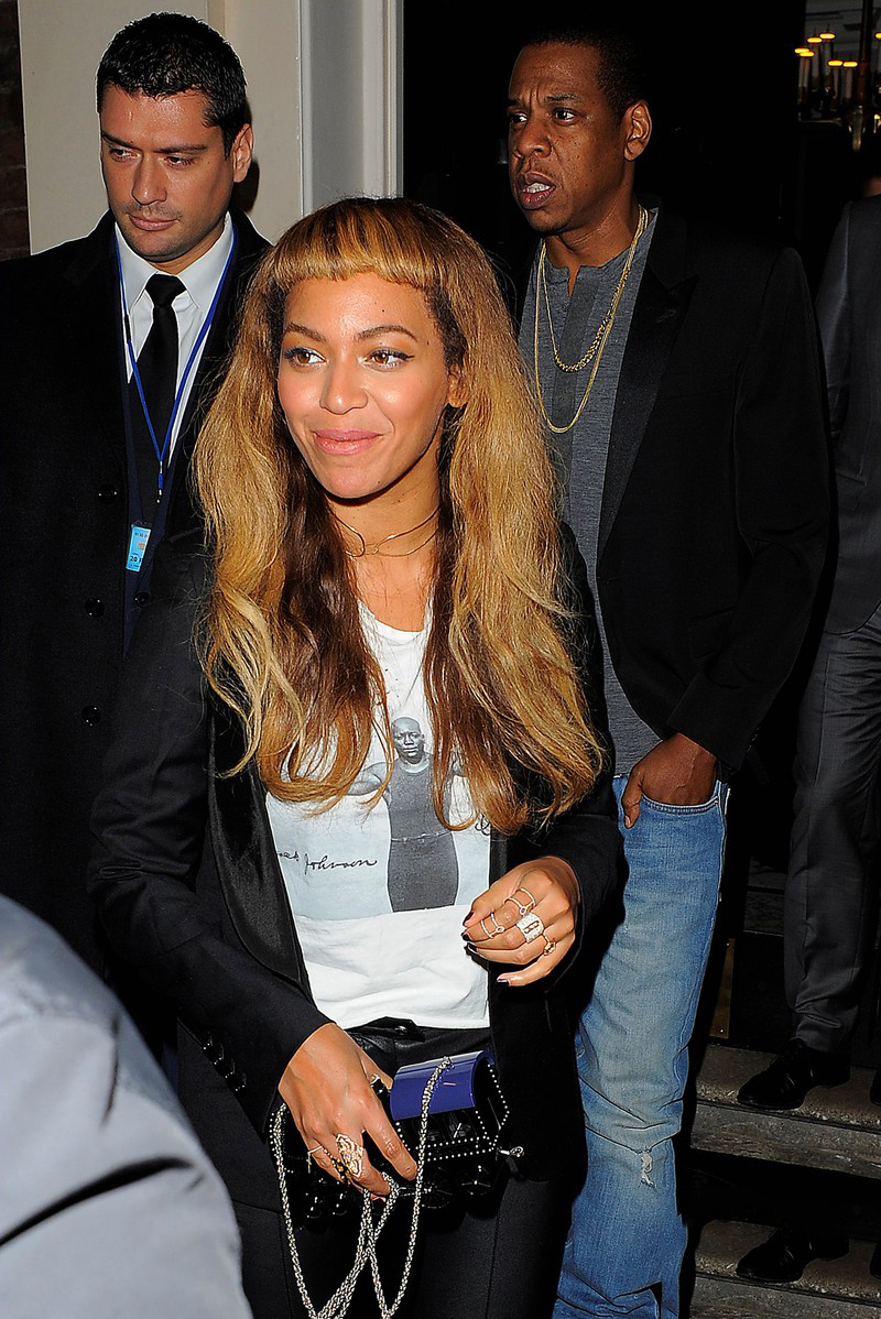 Beyonce leaves the Arts Club in London
