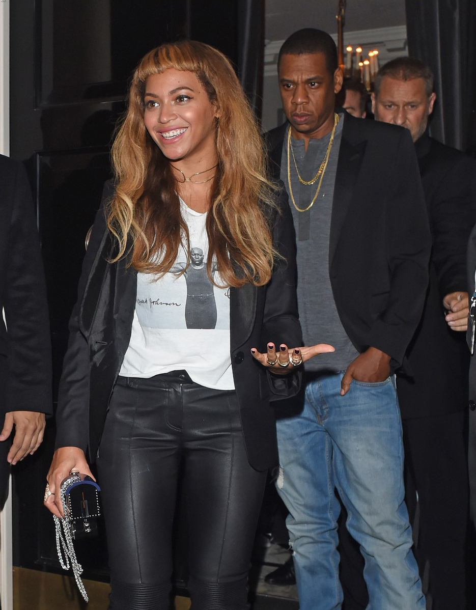 Beyonce leaves the Arts Club in London