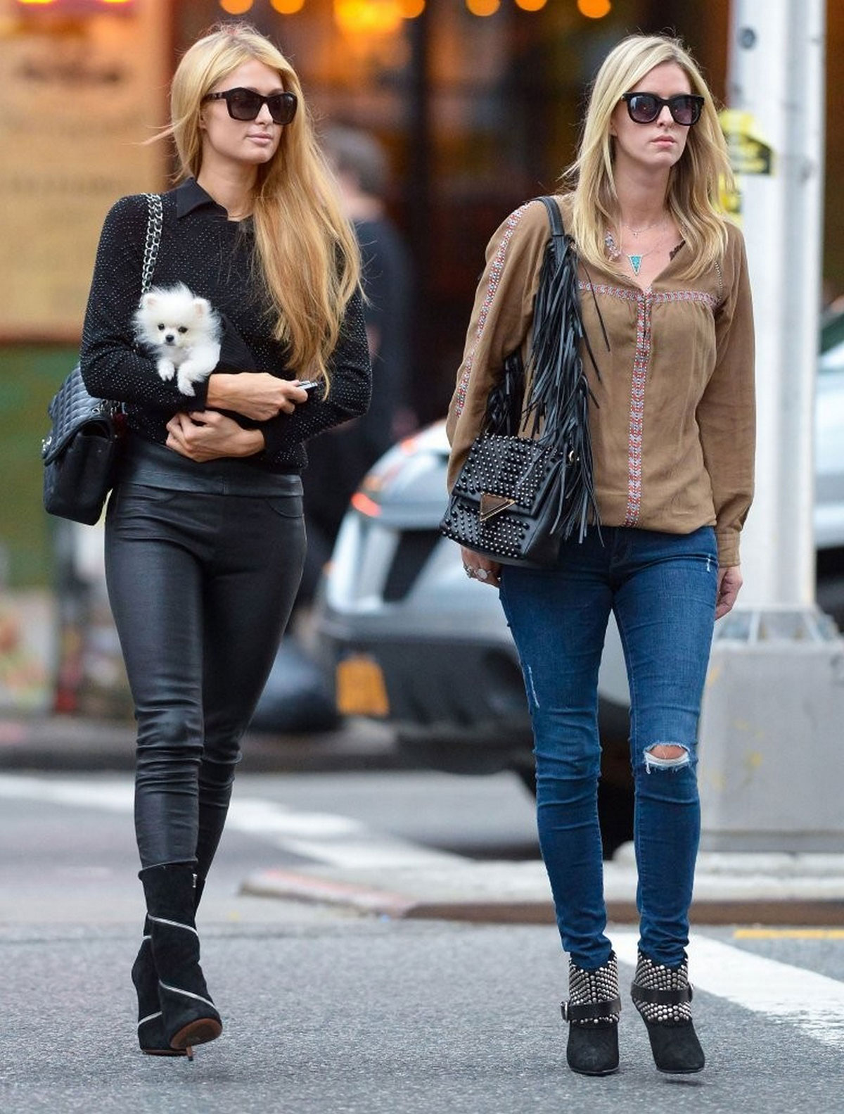 Paris and Nicky Hilton were spotted in New York City