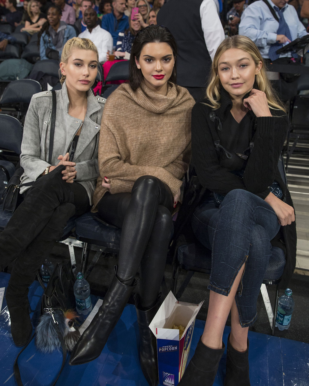 Kendall Jenner at the Knicks vs Wizards basketball game