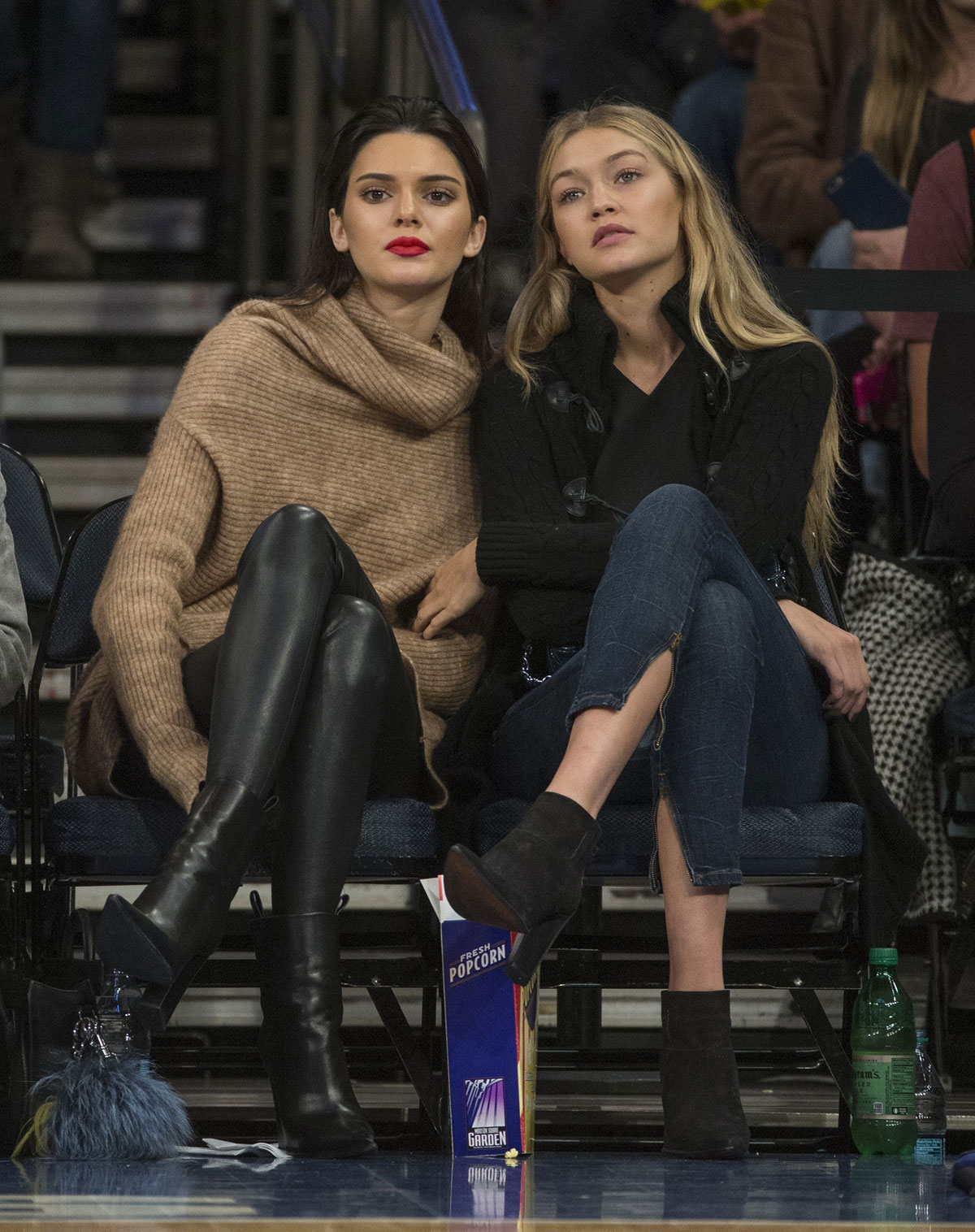 Kendall Jenner at the Knicks vs Wizards basketball game