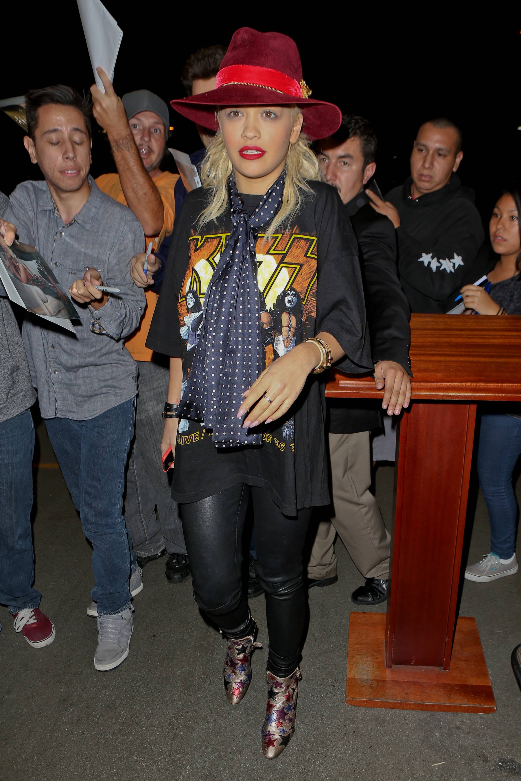 Rita Ora was spotted at LAX airport