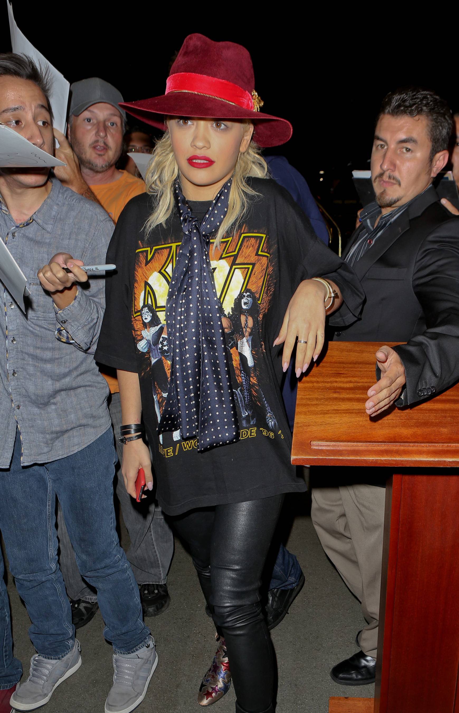 Rita Ora was spotted at LAX airport