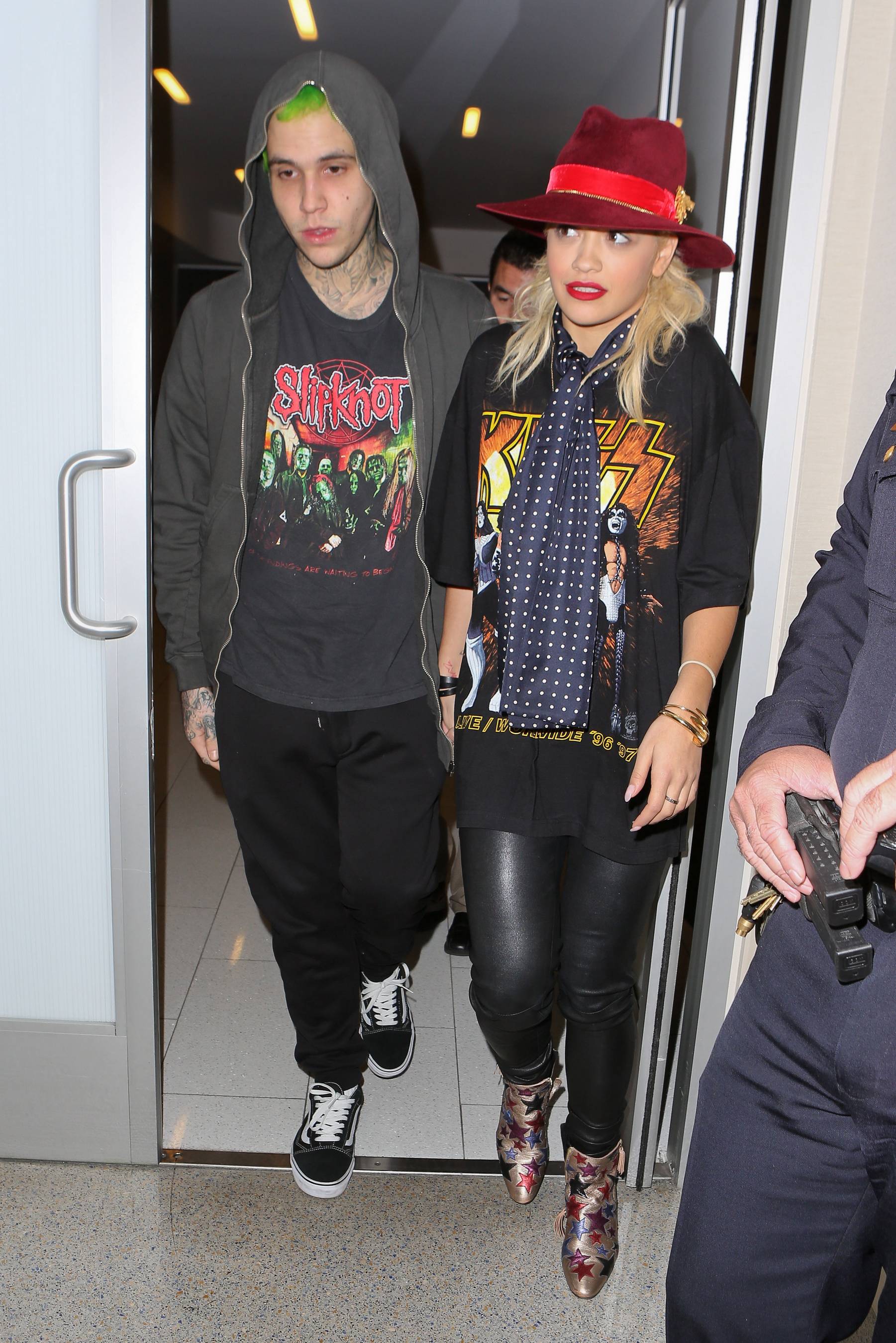 Rita Ora was spotted at LAX airport