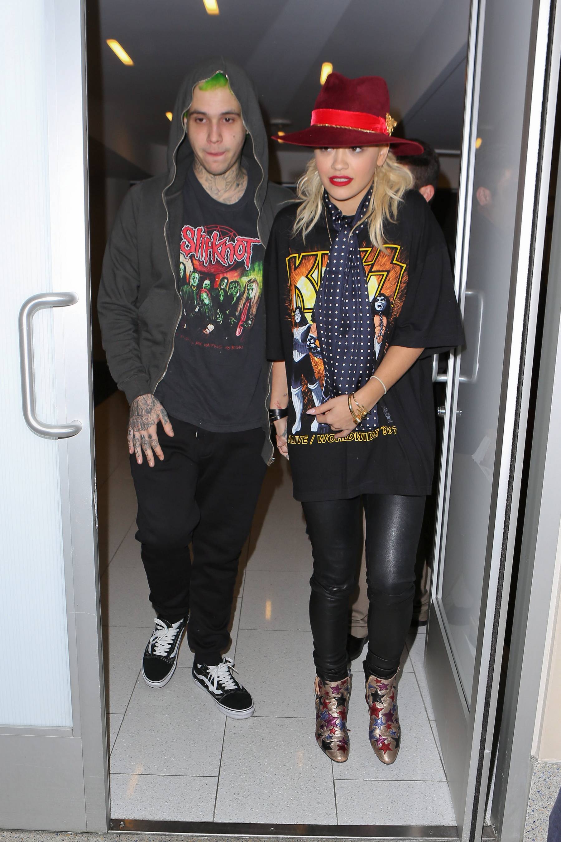 Rita Ora was spotted at LAX airport