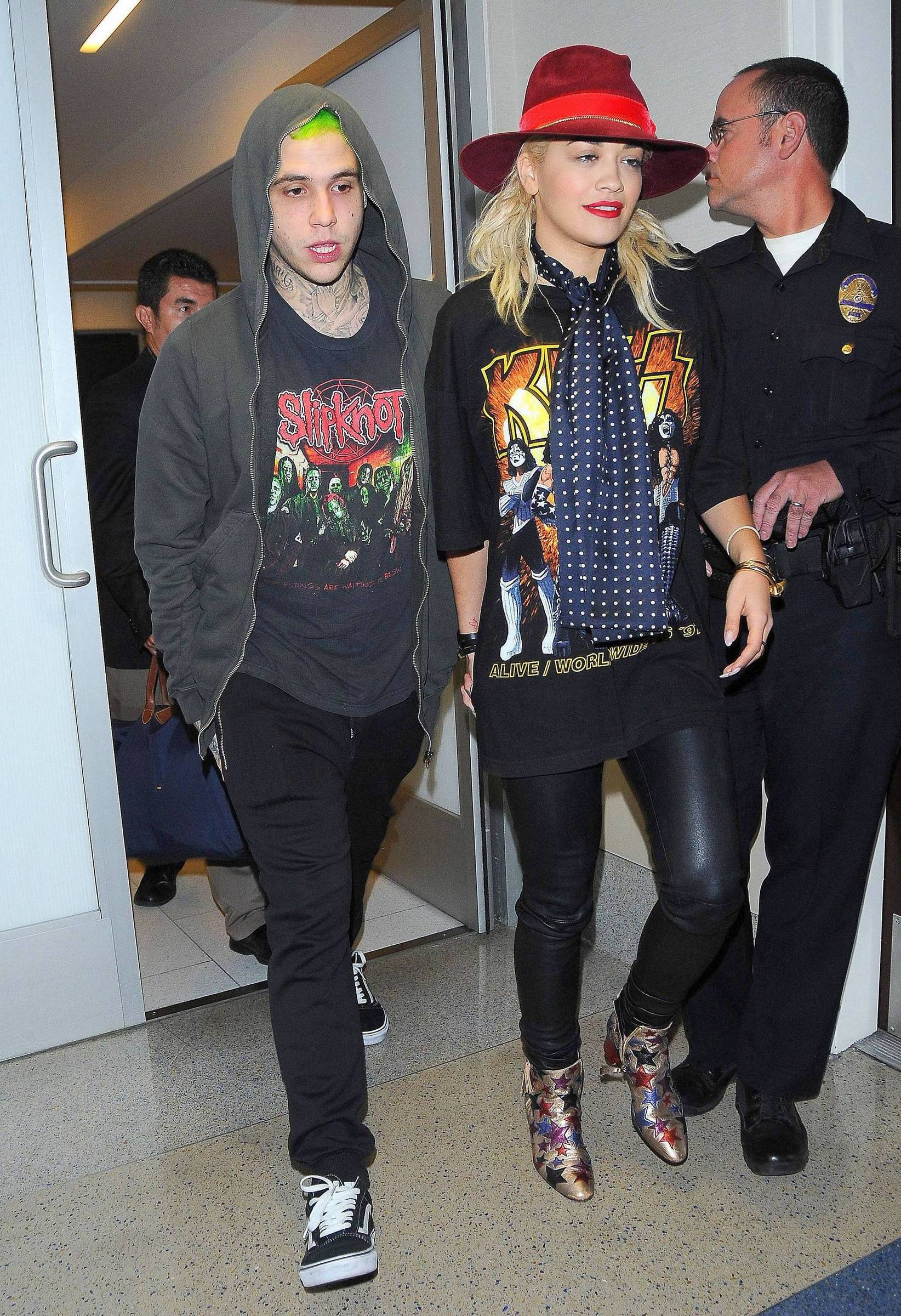 Rita Ora was spotted at LAX airport