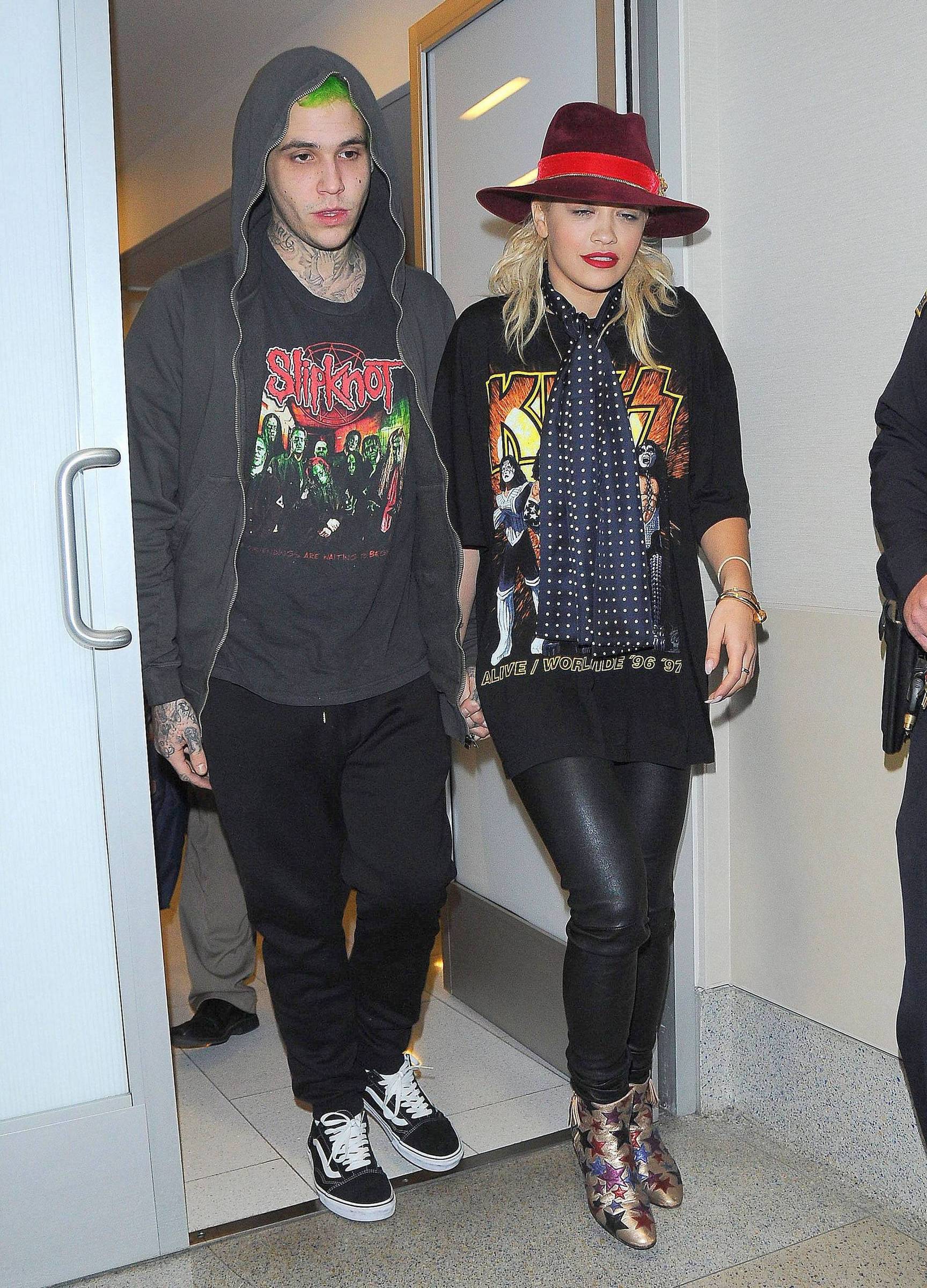 Rita Ora was spotted at LAX airport