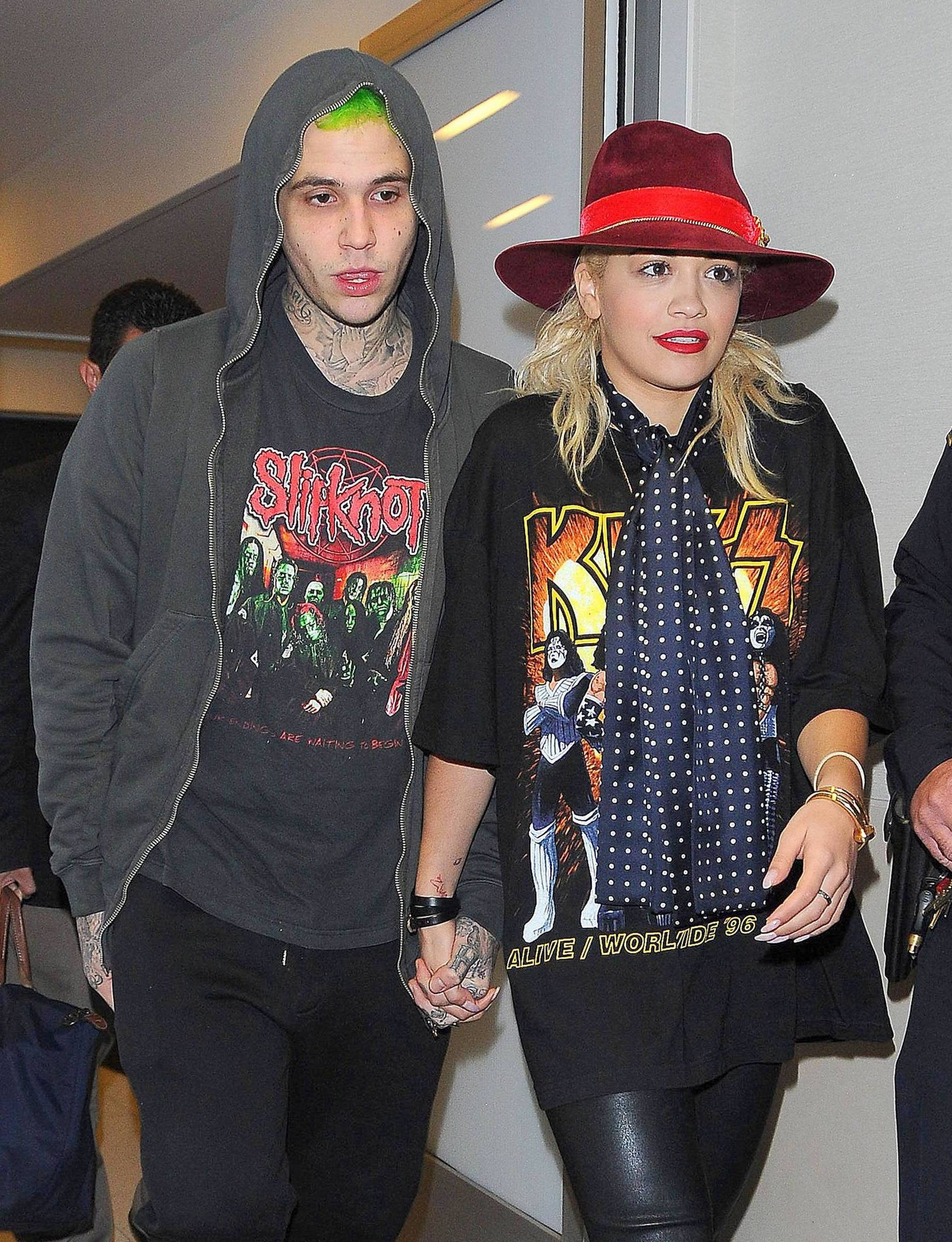 Rita Ora was spotted at LAX airport