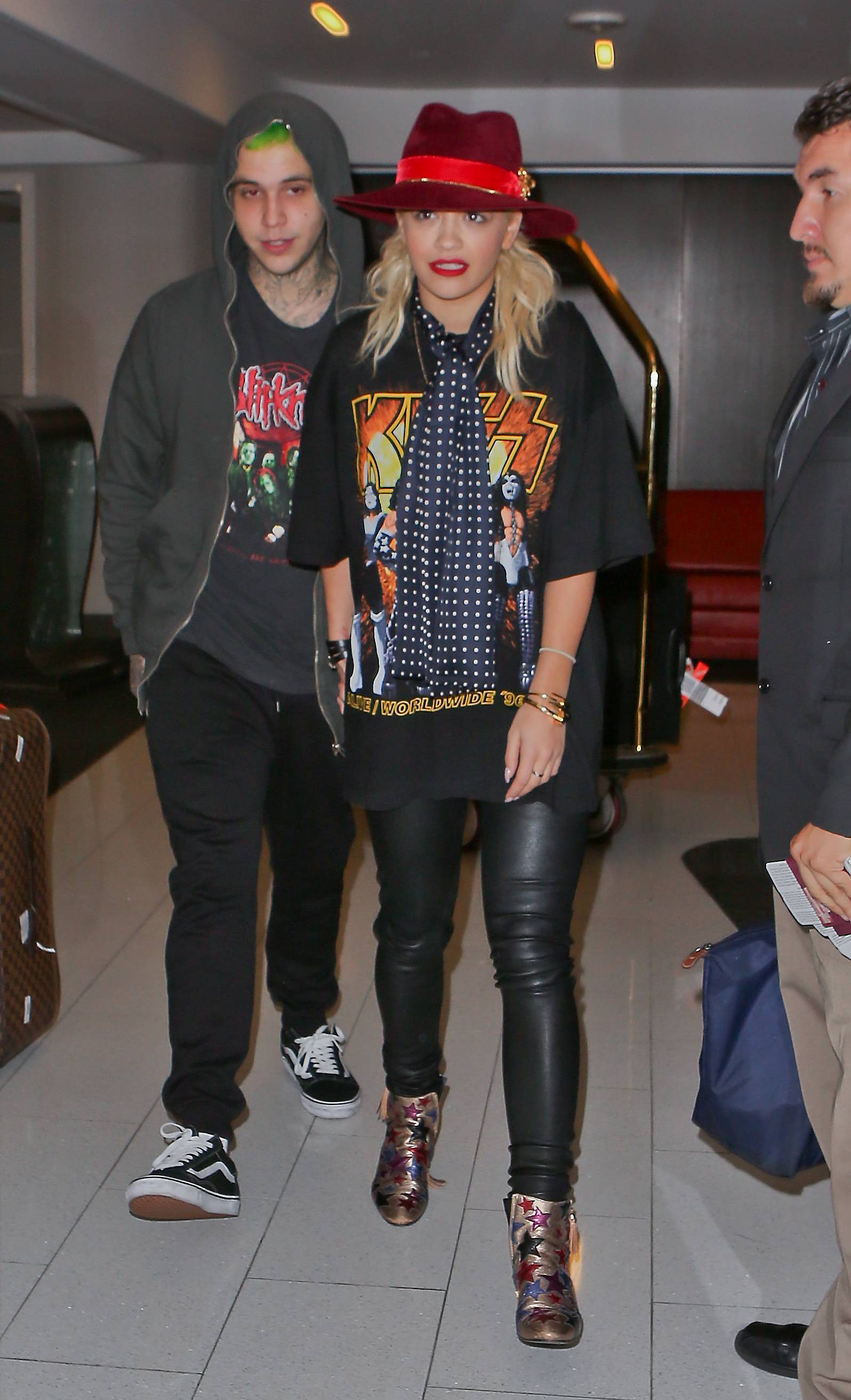Rita Ora was spotted at LAX airport