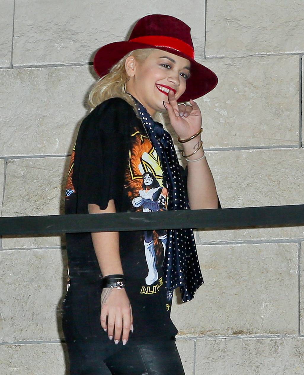 Rita Ora was spotted at LAX airport