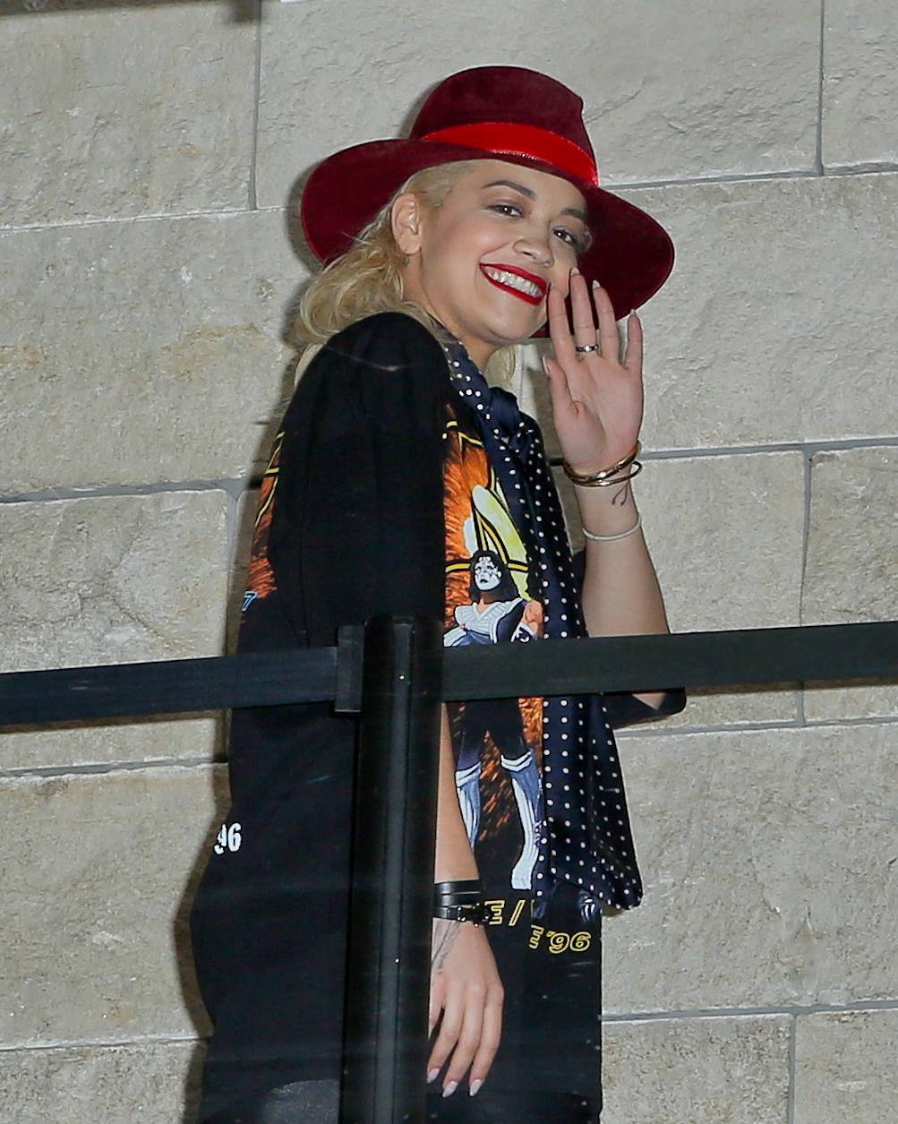 Rita Ora was spotted at LAX airport