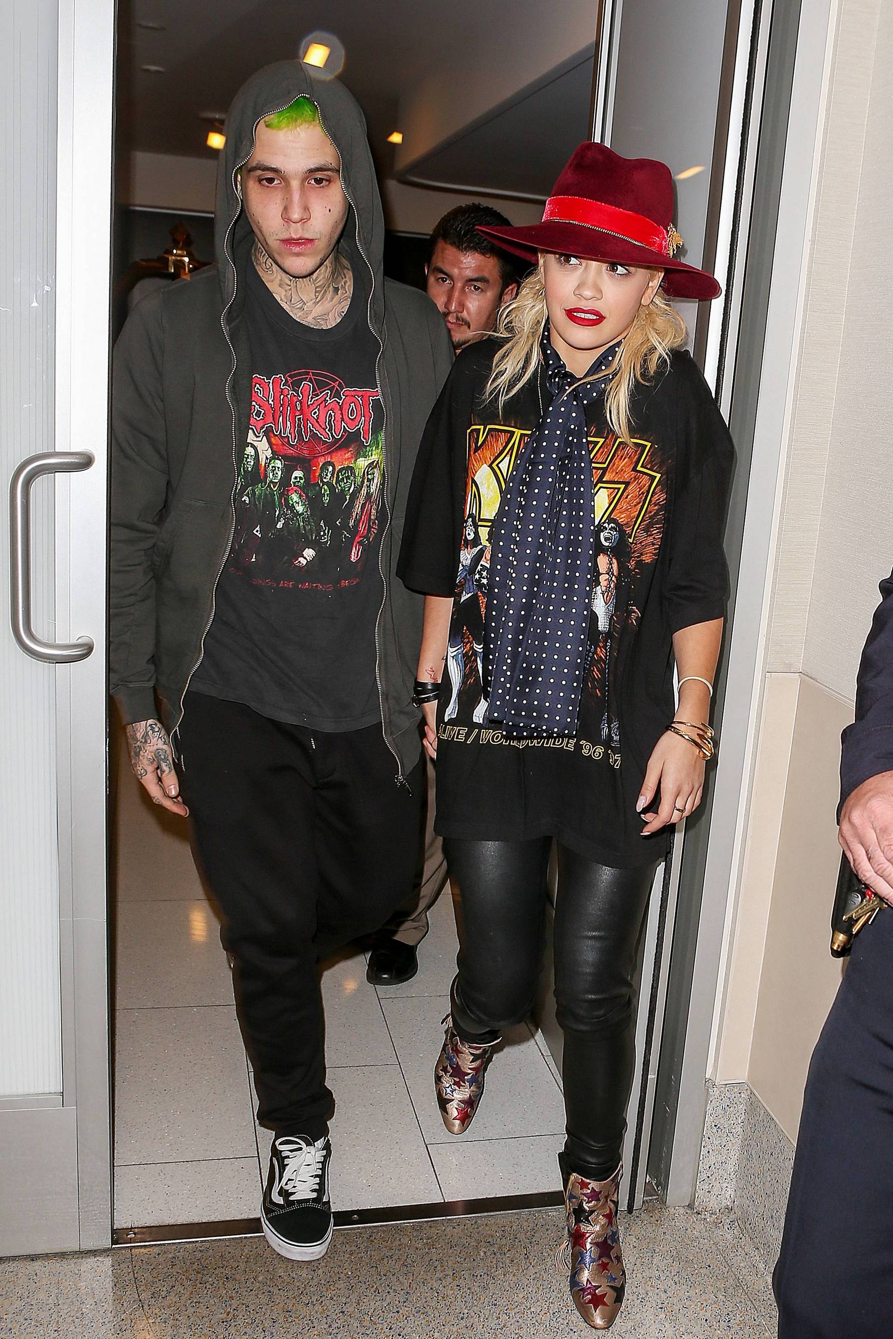 Rita Ora was spotted at LAX airport