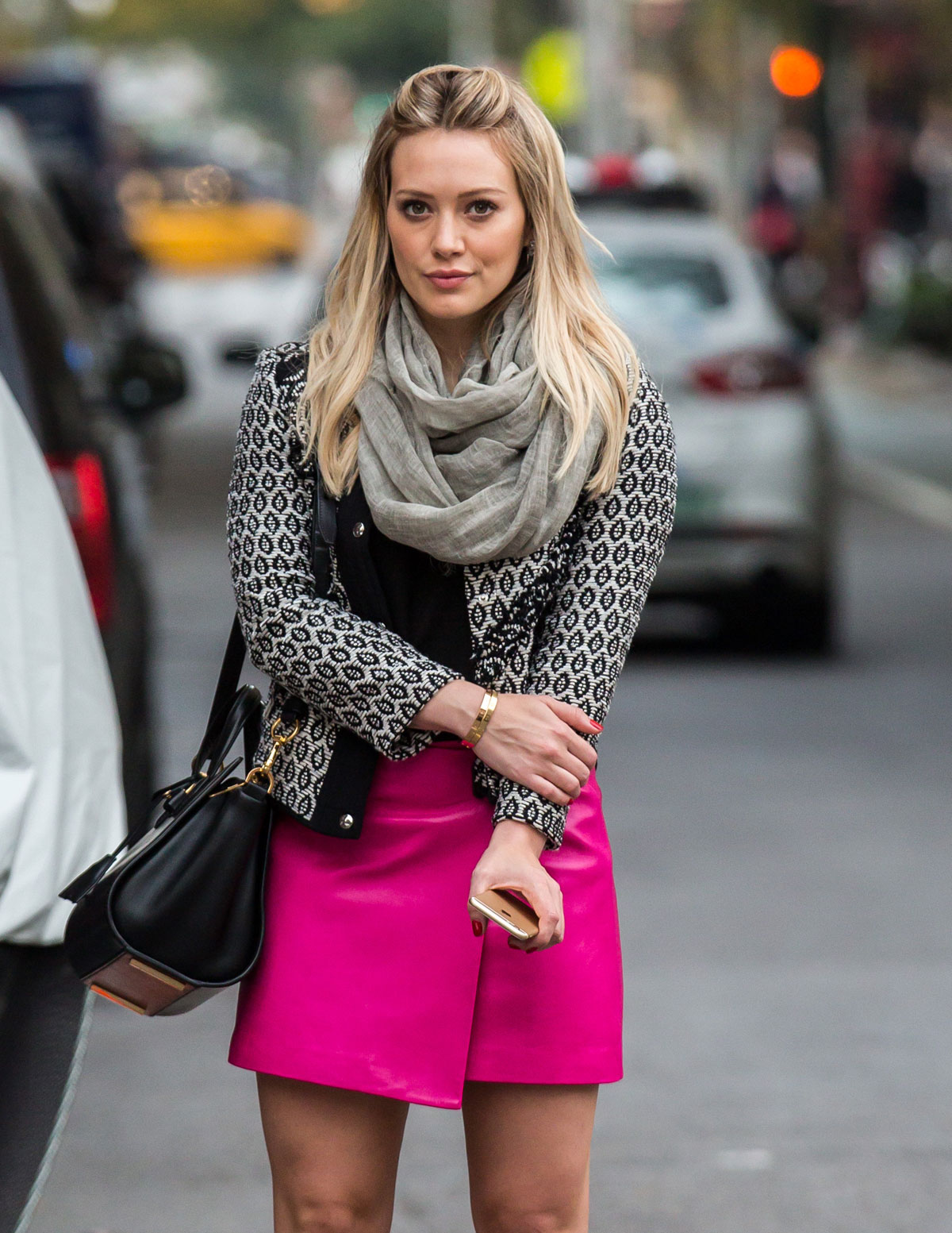 Hilary Duff on the set Younger candids in New York