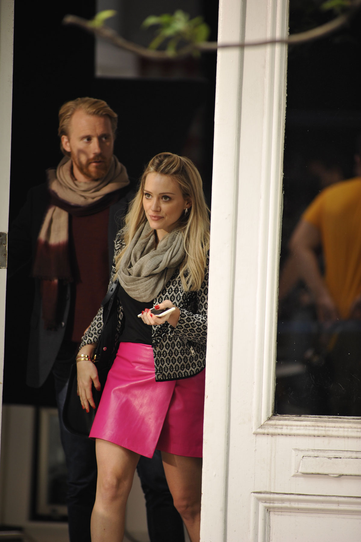 Hilary Duff on the set Younger candids in New York