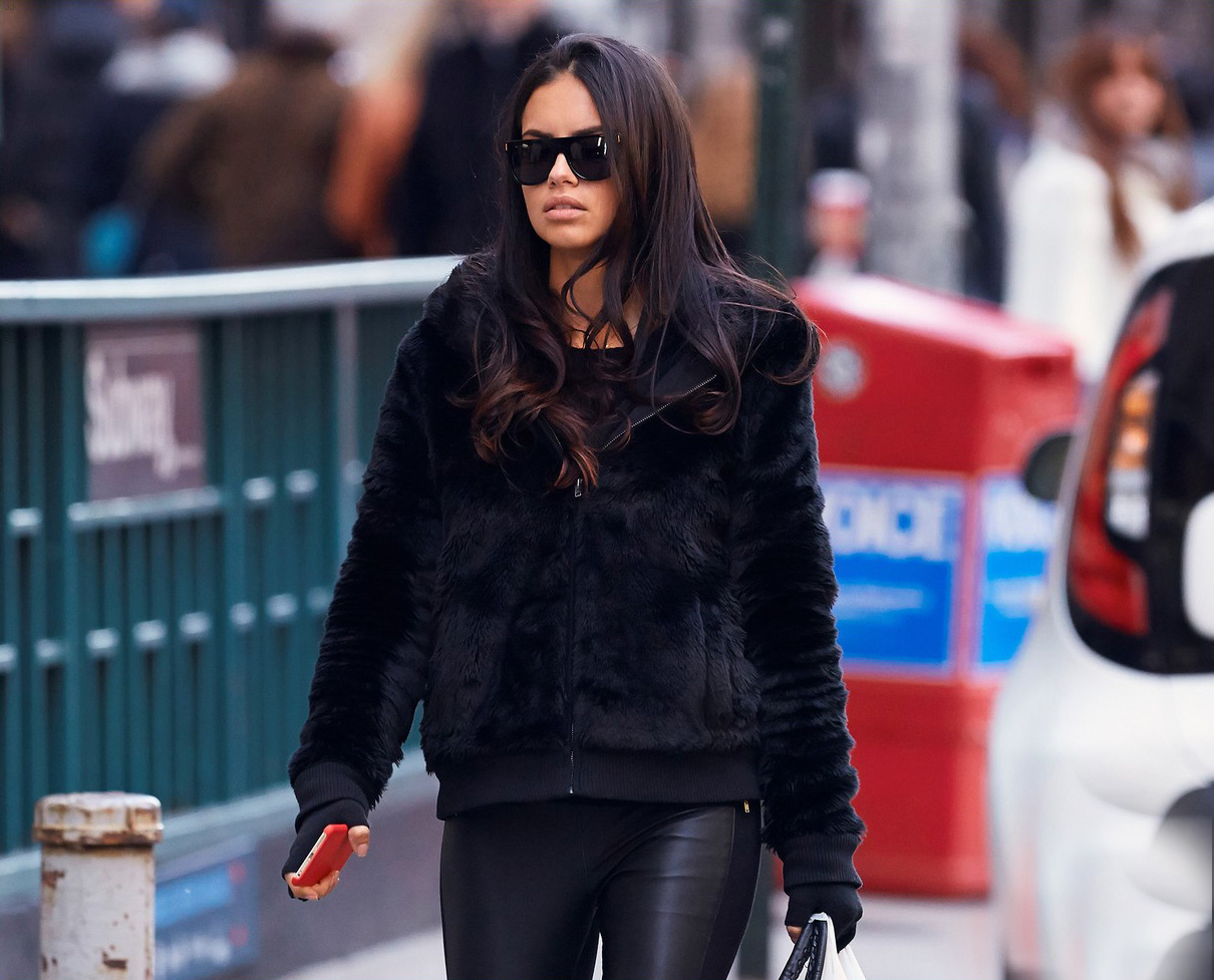 Adriana Lima was spotted leaving a Duane Reade pharmacy