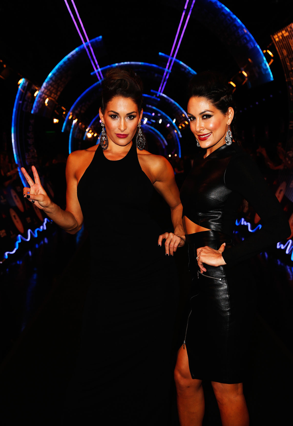 The Bella Twins attend 2014 MTV EMA