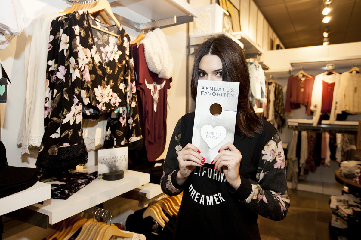 Kendall Jenner atteds PacSun Holiday collection launch