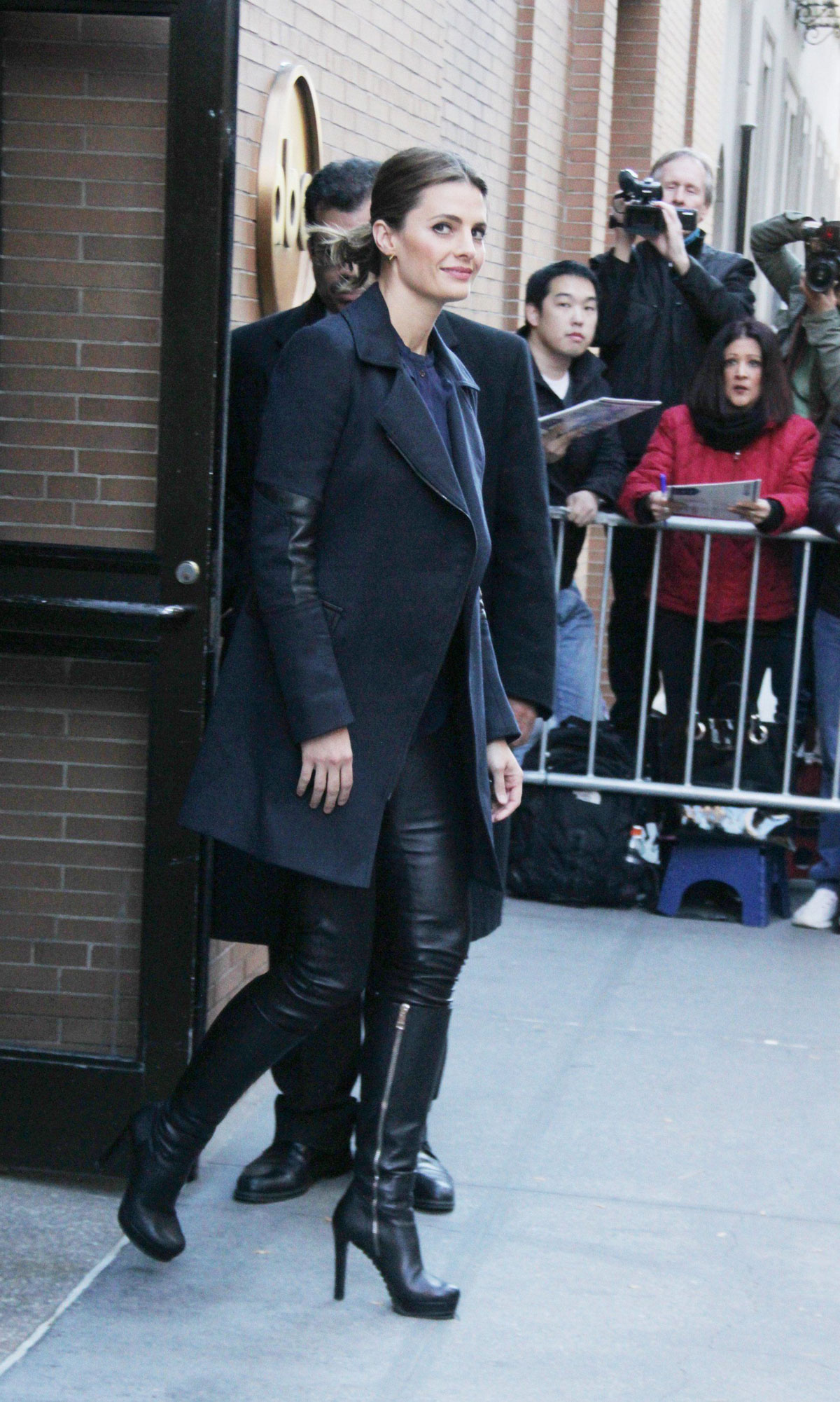 Stana Katic was spotted in New York