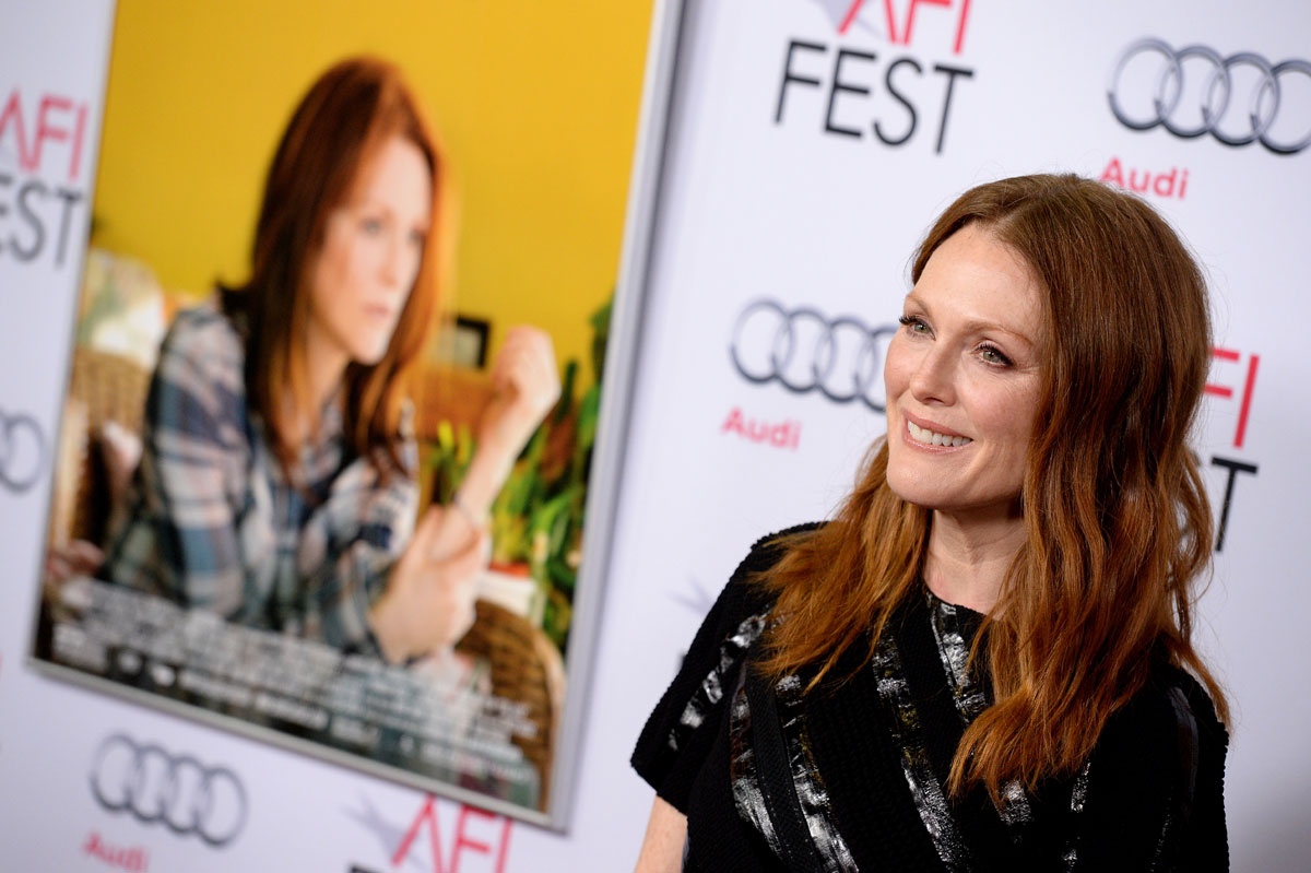 Julianne Moore on the red carpet at the premiere of Still Alice