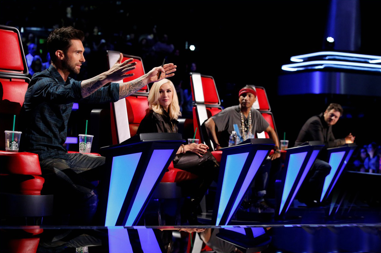 Gwen Stefani attends the live shows for The Voice