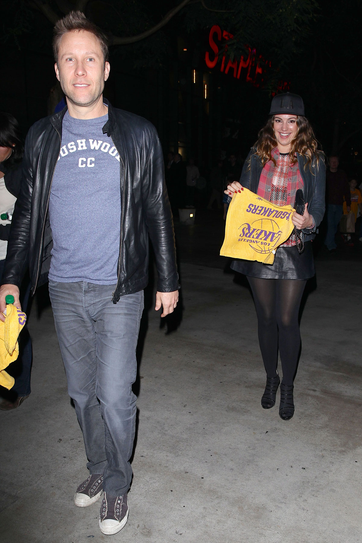 Kelly Brook attends Lakers Game