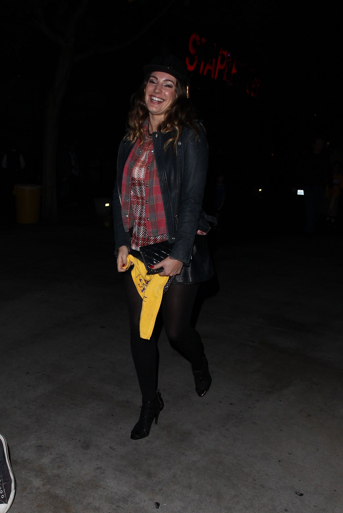 Kelly Brook attends Lakers Game