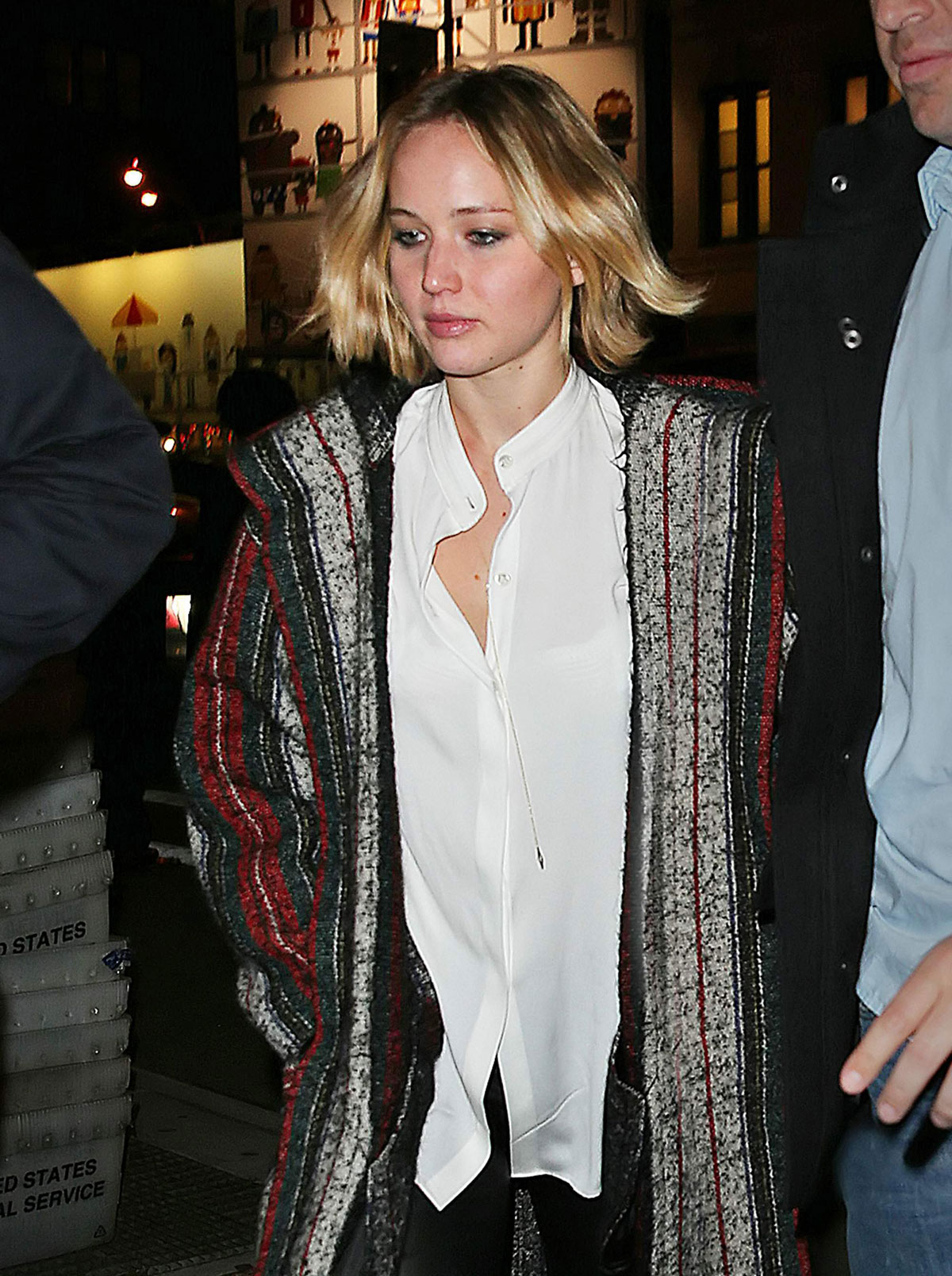 Jennifer Lawrence is seen spotted leaving Restaurant