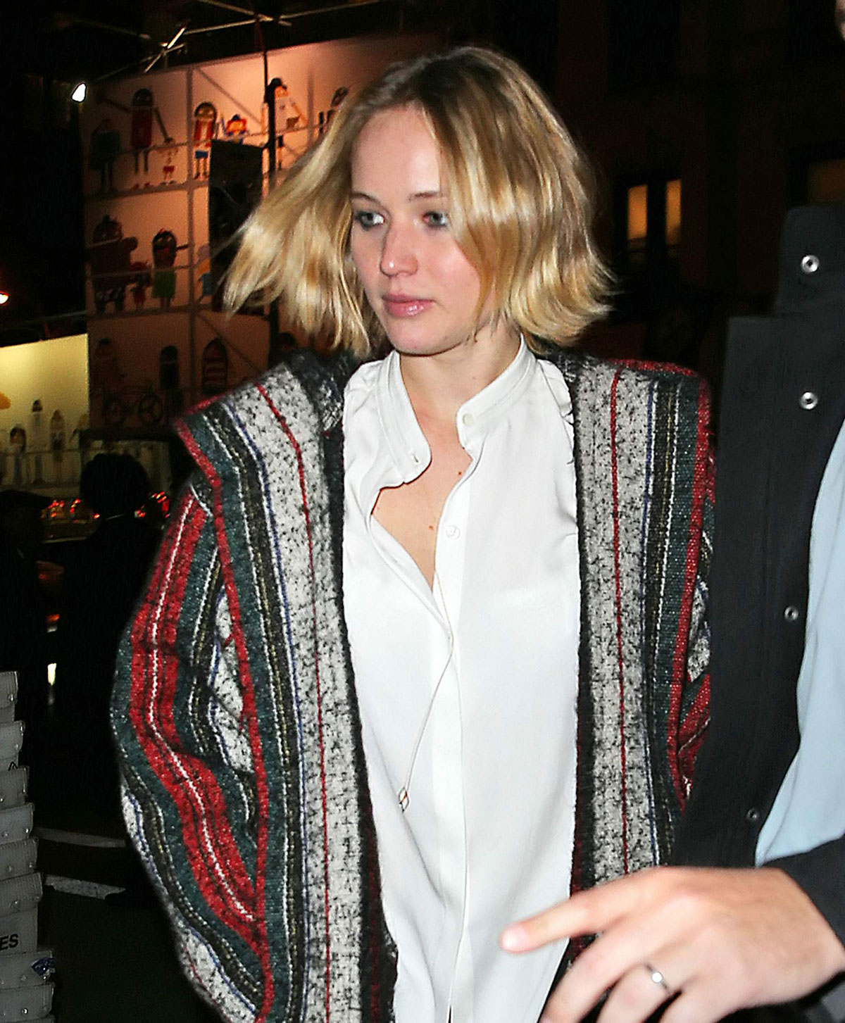 Jennifer Lawrence is seen spotted leaving Restaurant