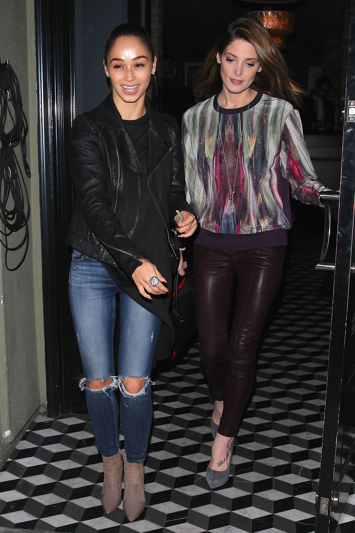 Ashley Greene & Cara Santana seen out for dinner