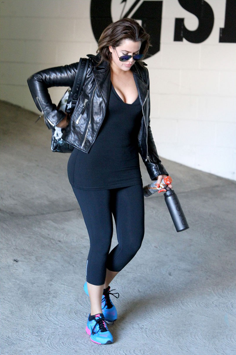 Khloe Kardashian was spotted at gym workout