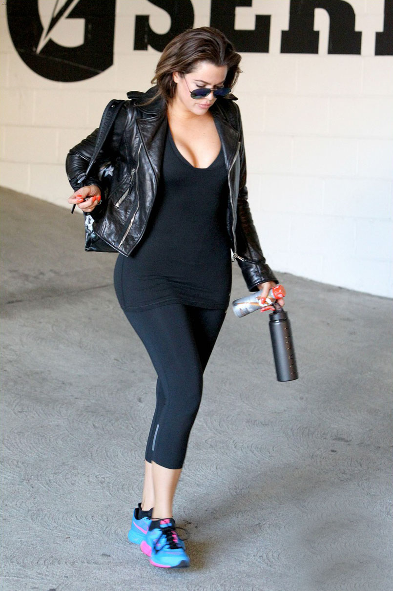 Khloe Kardashian was spotted at gym workout