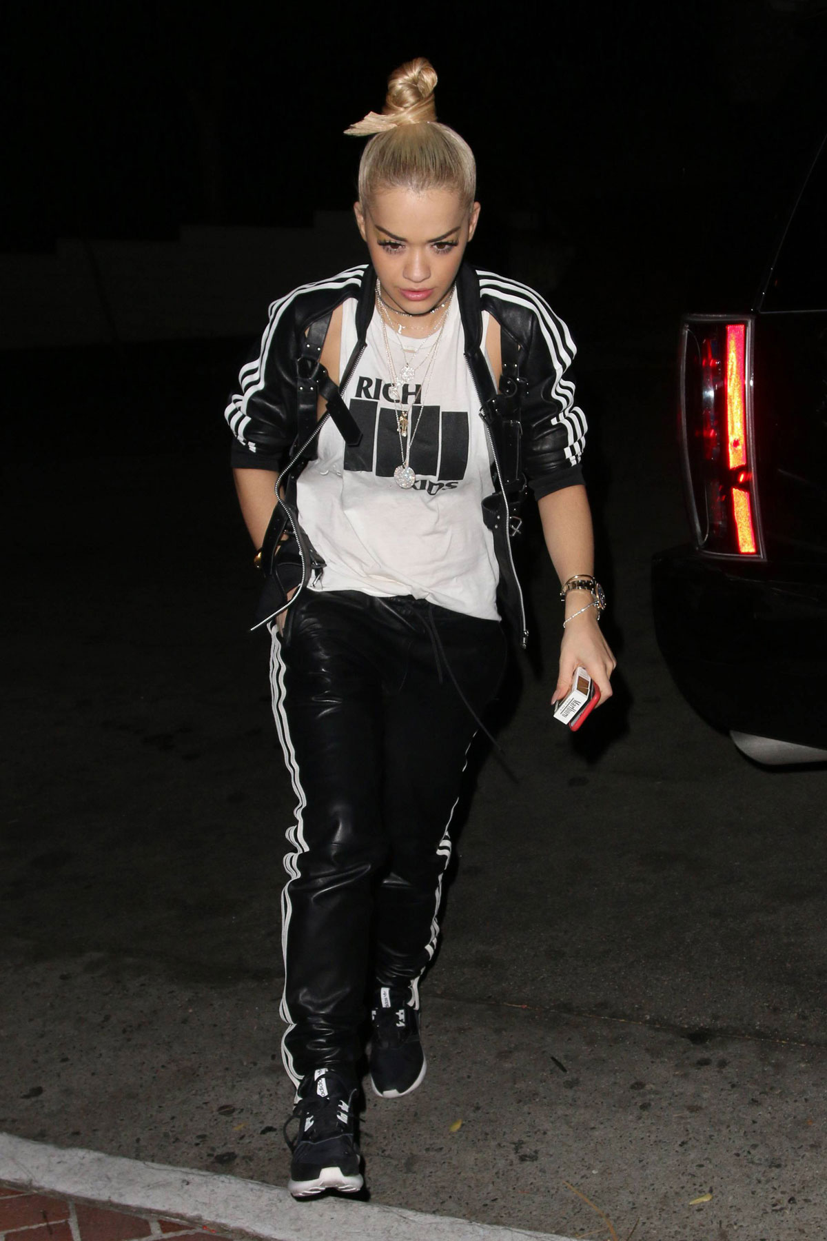 Rita Ora arriving at her hotel in Los Angeles