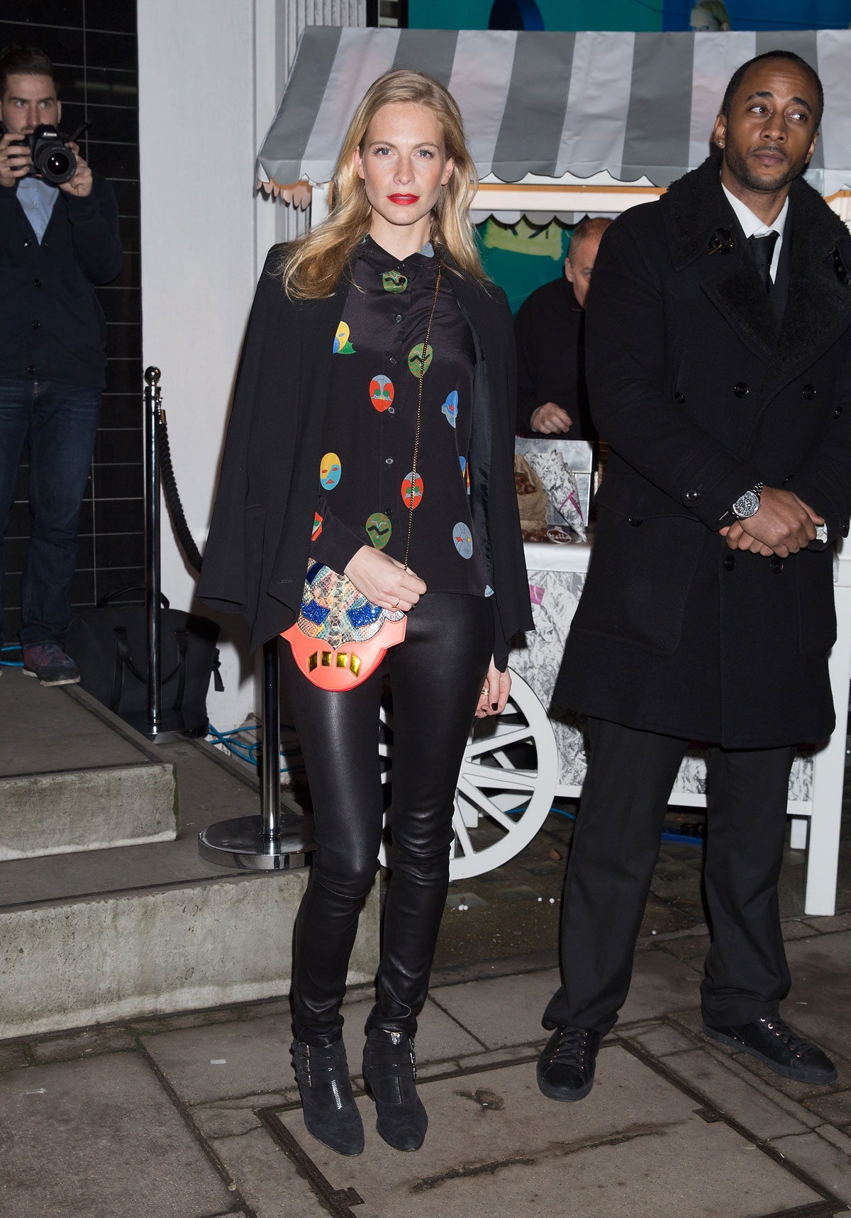 Poppy Delevingne attends the Stella McCartney Christmas Lights Switch On