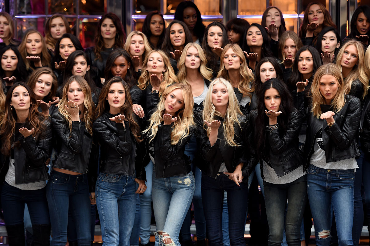 VS Angels attend the 2014 Victoria’s Secret Fashion Show Photocall