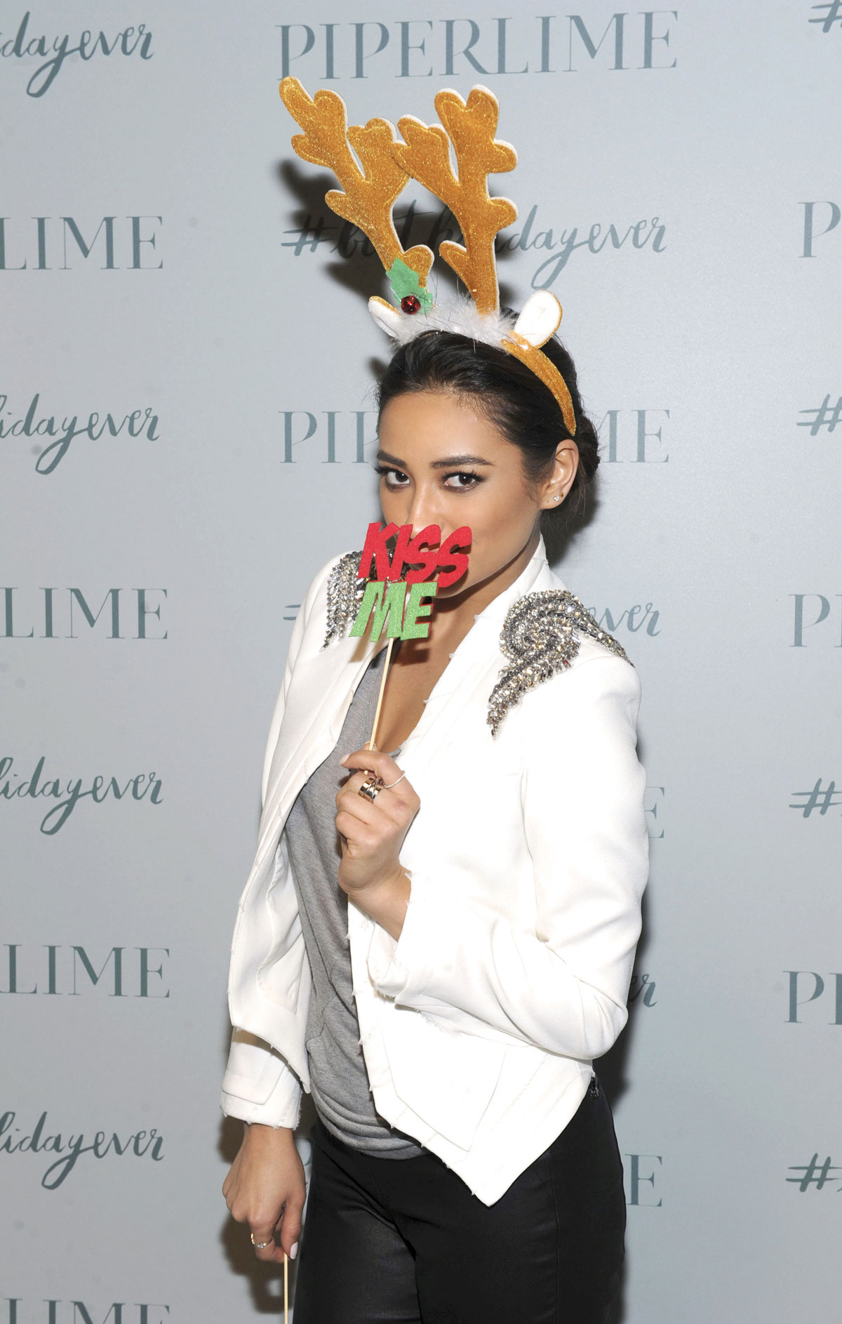 Shay Mitchell attends Piperlime Store Holiday Celebration