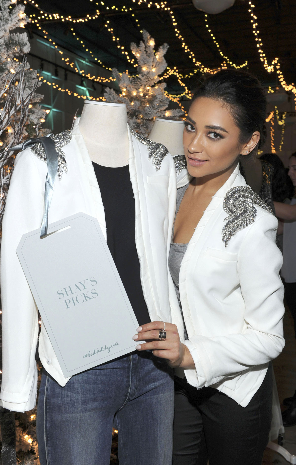 Shay Mitchell attends Piperlime Store Holiday Celebration